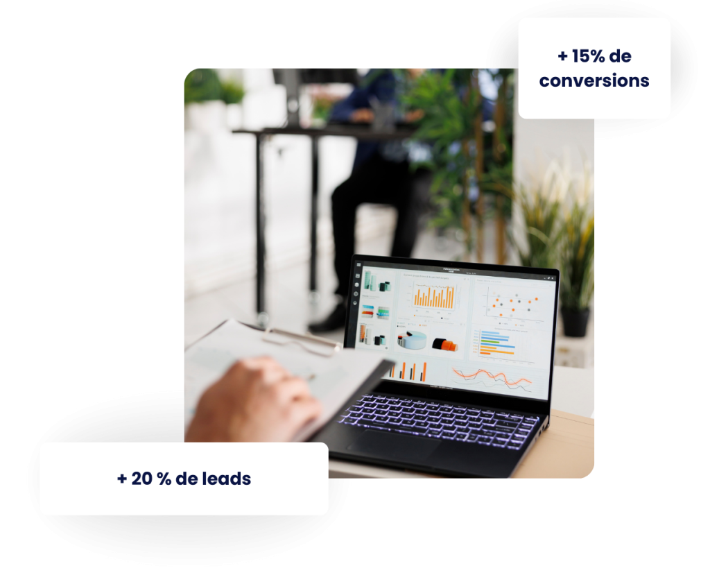 Écran d'ordinateur avec des graphiques