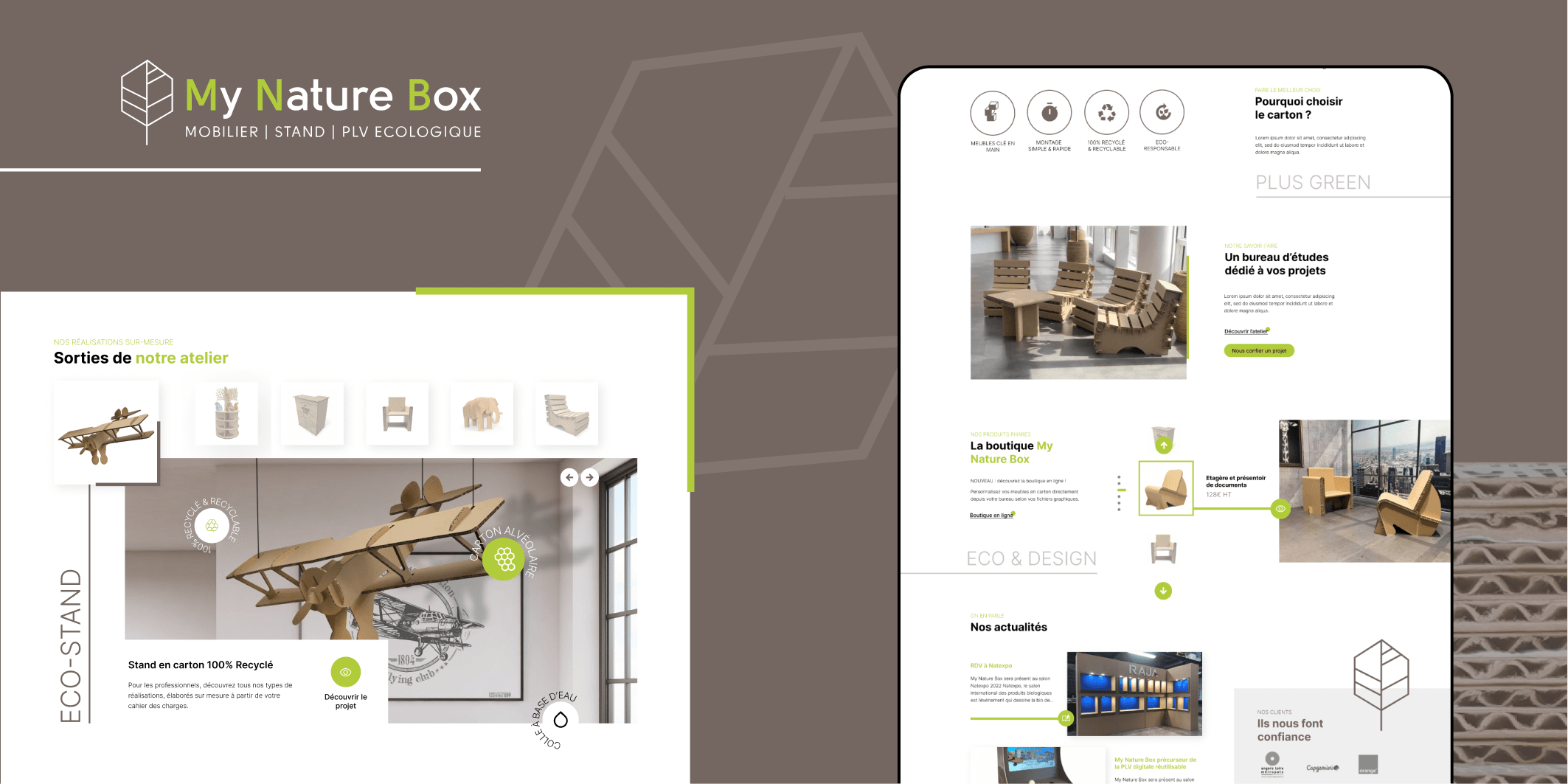 Maquettes de My Nature Box