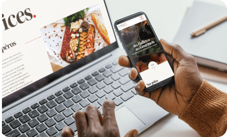 Site web des Halles et des Gourmets