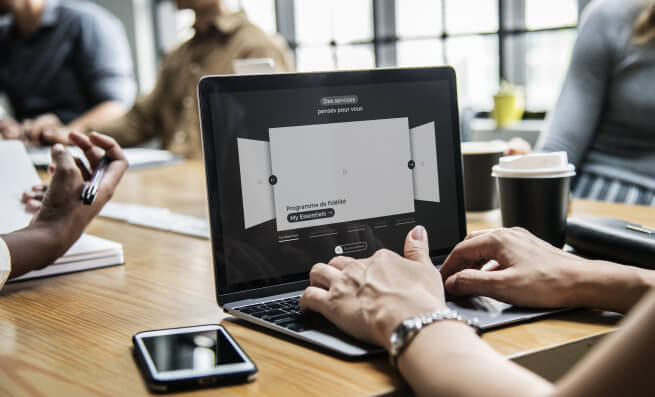 Wireframes pour le site d'Essentiels pharma
