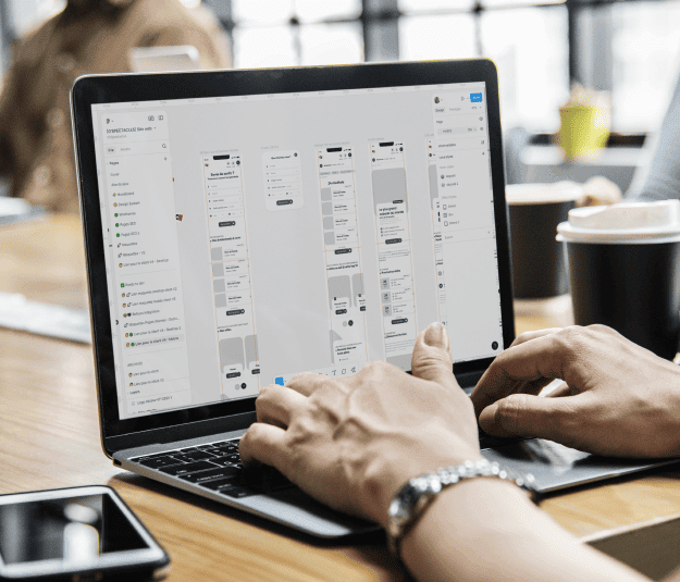 Wireframes du site de Piscinistes Associés